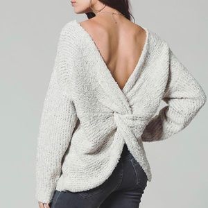 Open back sweater!